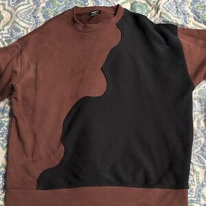 Brown and Black Abstract Sweatshirt